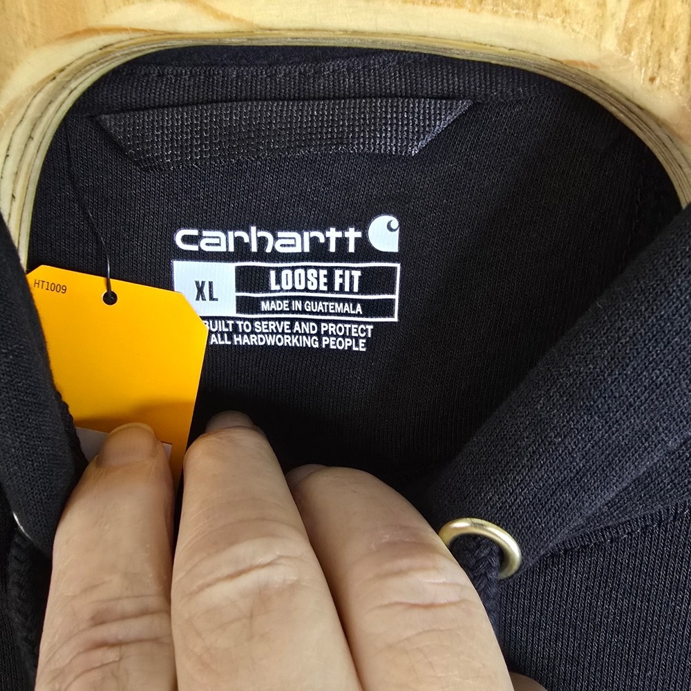 Carhartt Mens Loose Fit Midweight Camo Logo Hoodie Black TS6389-M XL - Picture 4 of 9